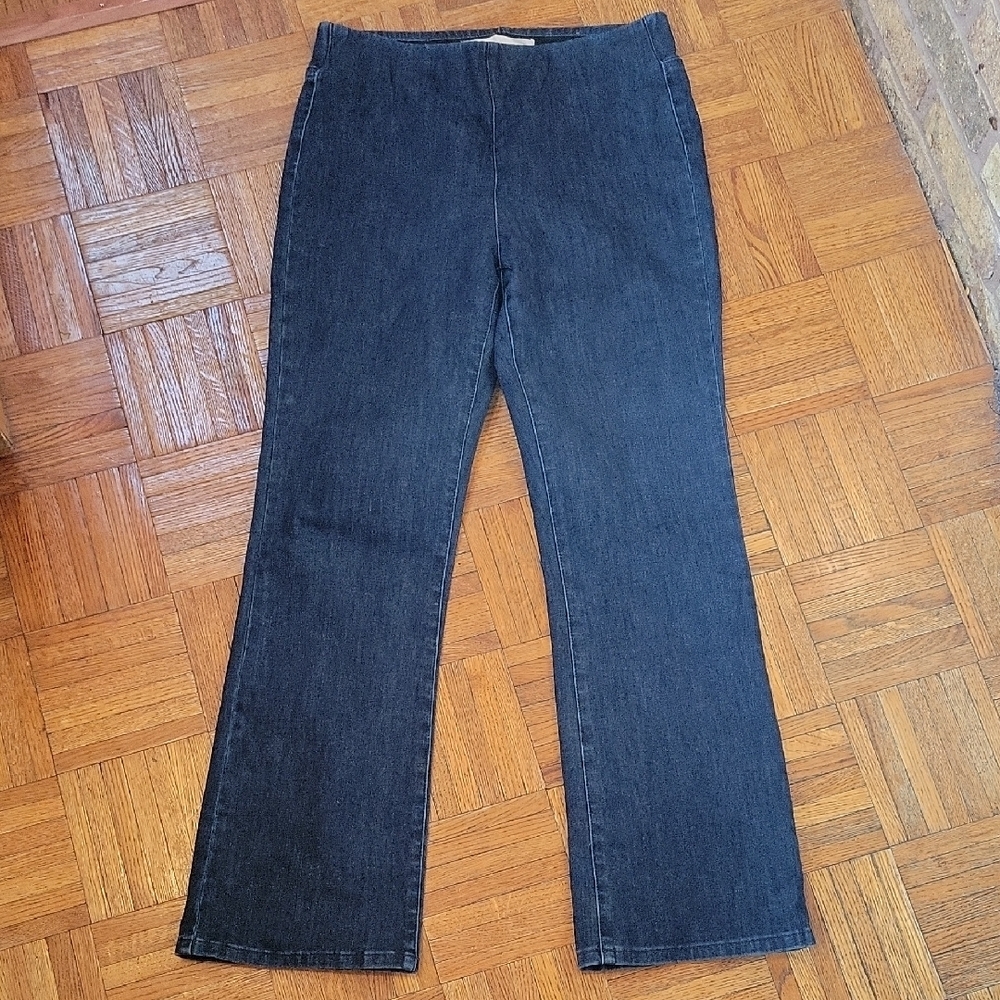 Soft Surroundings Ultimate Denim Pull On Jeans Dark Wash Stretch Medium 8/10